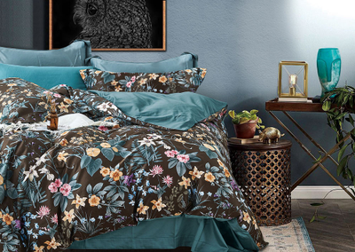 Постельное белье мако-сатин полутороспальное 150x200x1 180x230x1 50x70x1 70x70x1 TIS04-872