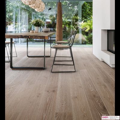 Паркетная доска Haro Дуб Коричневый Выбеленный Маркант 4V 527304