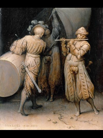 Картина обогреватель, репродукция Питера Брейгеля Три солдата