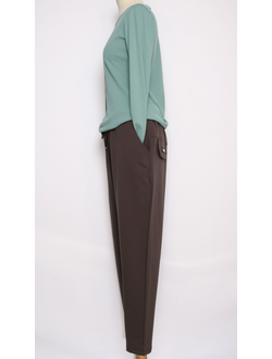 БРЮКИ ТРИКОТАЖНЫЕ "КЛАПАН" кофе