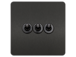 Переключатель трехклавишный тумблер T&J Electric Ultimate II Gun Metal