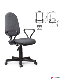 Кресло «Prestige», с подлокотниками, серое. 531492