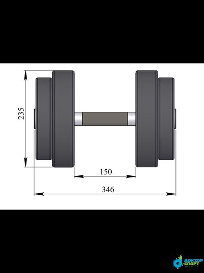 Гантель профессиональная 37,5 кг