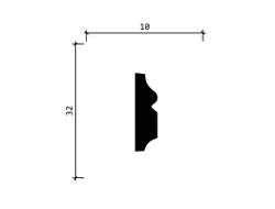 Молдинг Decor Dizain DD603, дюрополимерный, влагостойкий, под покраску, длина 2 м