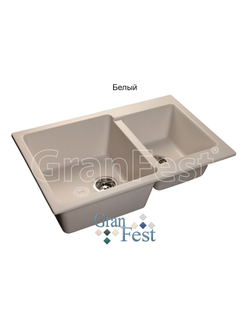 Мраморная мойка GRANFEST GF-P780K 2 чаши, с разморозкой