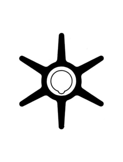 Импеллер помпы охлаждения двигателя Ancor 2999 Ø73x12.5мм 6 лопастей из черного неопрена