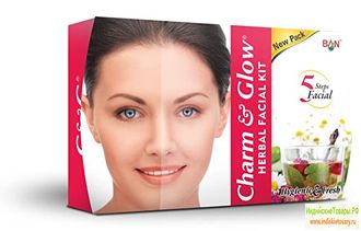 Косметический набор Чарм энд Глоу Хербал/ Charm &amp; Glow Herbal - омолаживающая 5-ступенчатая система ухода за кожей лица