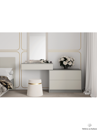 Селена КМ-001 Комод-консоль Шиншилла серая / Кварц грей софт