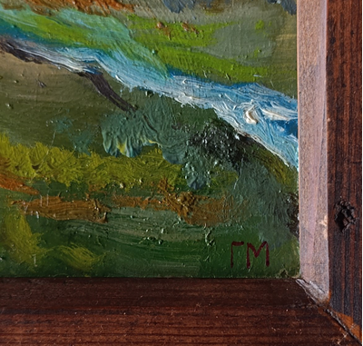 "Горный пейзаж" картон масло 1997 год