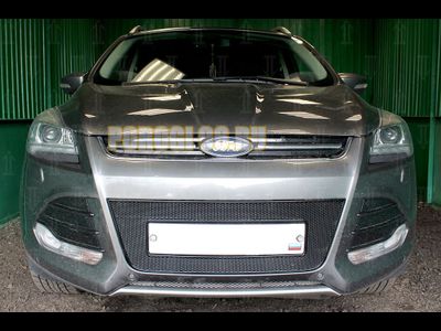 Защита радиатора Ford Kuga II 2013-2016 black PREMIUM