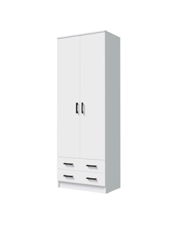 Шкаф распашной 2 двери "Тополь" полки штанга  (Бр)