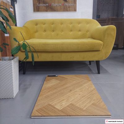 Паркетная доска Stockl  B:hard Modern Дуб Стиль 18846 елочка с фаской лак замок 2G толщина 14 мм 1.997 м2