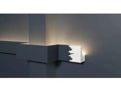 Потолочный плинтус для подсветки DECOR-DIZAYN DD616, из дюрополимера, под покраску, ударопрочный, 2 метра