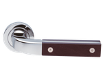 Дверные ручки Morelli Luxury "TREE" CRO/WENGE Цвет - Полированный хром со вставкой ВЕНГИ