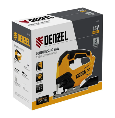 Лобзик аккумуляторный  Denzel CJ-80, 18В Li-Ion, 1АКБ