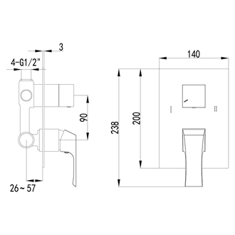 Смеситель для раковины Unit LM4526C