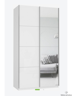 Прайм шкаф купе 2х дверный фасад лдсп/зеркало