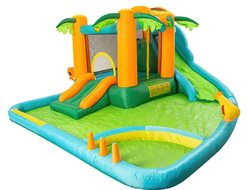 Надувной батут с горкой «Тропикана»