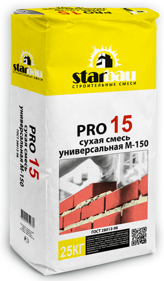 Сухая смесь универсальная М150 Starbau PRO 15