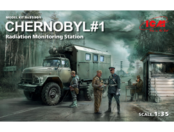 Сборная модель: (ICM 35901) Набор для диорамы "Чернобыль №1. Пункт радиационного контроля"