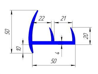 3 МЕТРА УПЛОТНИТЕЛЬ ДВЕРИ ФУРГОНА 45мм