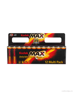 Пальчиковая аккумуляторная батарейка Kodak Max AA 1.5V 12 Multi Pack Alkaline Battery [ по 12 шт ]