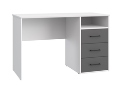 Набор мебели ОСКАР - Стол ОС-20 Белый структурный/Графит правый