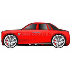 ЗБ031 Кровать "Rolls-Royce Phantom" Красный. Размер: 740*600*1740. Спальная зона: 700*1600.