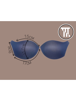 Чашечки с уступом под бритель, цв. Серо-синий, р-р 75