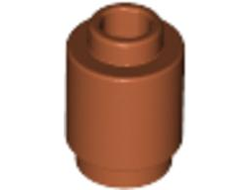 Brick, Round 1 x 1 Open Stud, Dark Orange (3062b / 4195663 / 6074890)