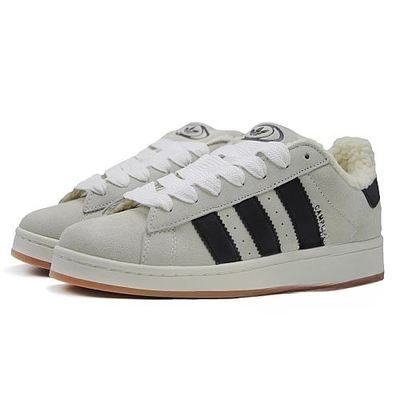 Зимние кроссовки Adidas Campus 00s Cream Core Black With Fur