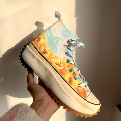 Flowered converse best sale