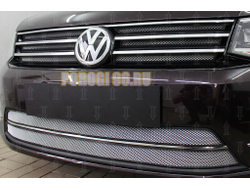 Защита радиатора Volkswagen Caddy 2010-2015 / Volkswagen Touran 2011-... chrome