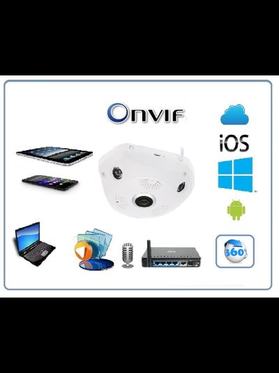 BESDER_SS. Потолочная - настенная WiFi/LAN видеокамера панорамная с DVR, 960P HD (IP Pro (VR cam. EseeCloud))