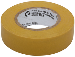 Изолента ROLLIX ПВХ 19 мм х 0,15 мм х 20 м, желтая, 11033