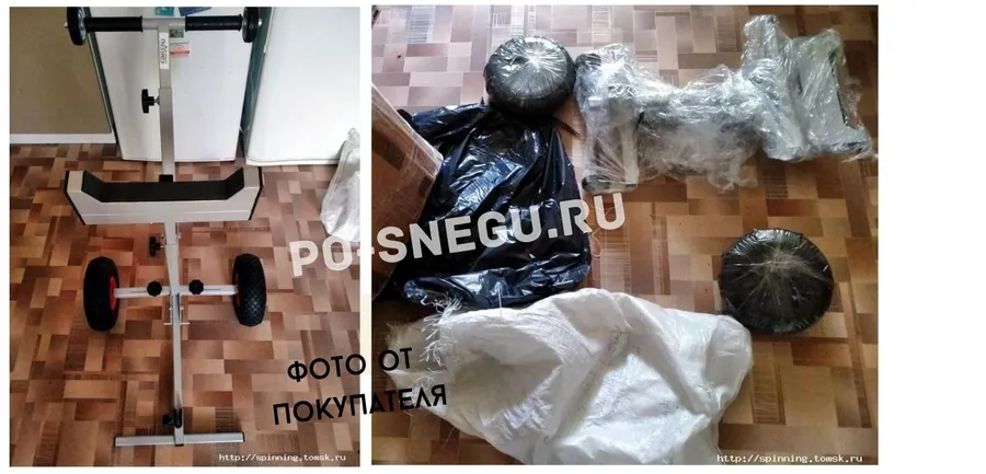 Фото от покупателя.
Распаковка и сборка тележки.
