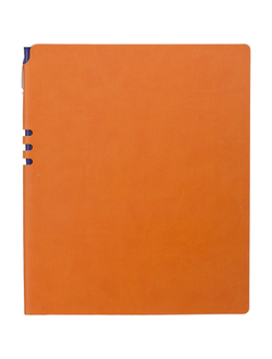 Бизнес-тетрадь Attache Light Book А4 96л, клетка, кожзам оранжевый
