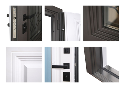 Стальная дверь   Дравит с окном и лазерной резкой (терморазрыв 3к). Заказная модель.