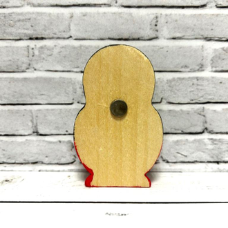 Магнит на холодильник Матрешка Хохлома 65*45 мм половинка с росписью