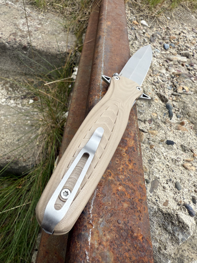 Складной нож Варанг EVO сталь ELMAX, рукоять G10 тан