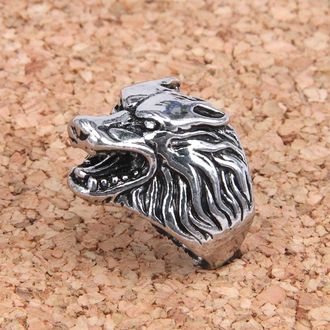 Кольцо Волк, размер 10 (19,9мм), цвет серебр., размер 8 (18,5 мм), размер 9 (19 мм)