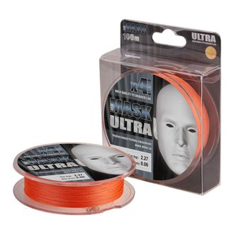 Плетеный шнур &quot;Akkoi Mask Ultra X4 Orange&quot;, 130 м / 0,06 мм