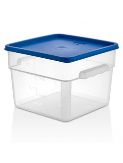 Контейнер для продуктов квадратный 11,4 л. 28*28*21 см. с мерной шкалой, прозрачный, п/п, без крышки