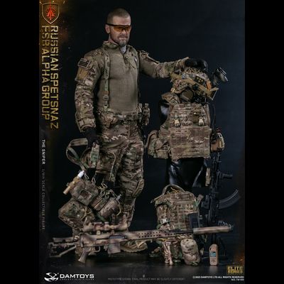 Снайпер спецназа "Альфа"  - Коллекционная ФИГУРКА 1/6 scale RUSSIAN SPETSNAZ FSB ALPHA GROUP SNIPER (78100) - DAMTOYS