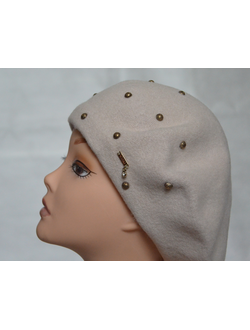 Бежевый фетровый берет Визио Италия фото