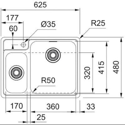 Мойка Franke Bell BCX 260 TL