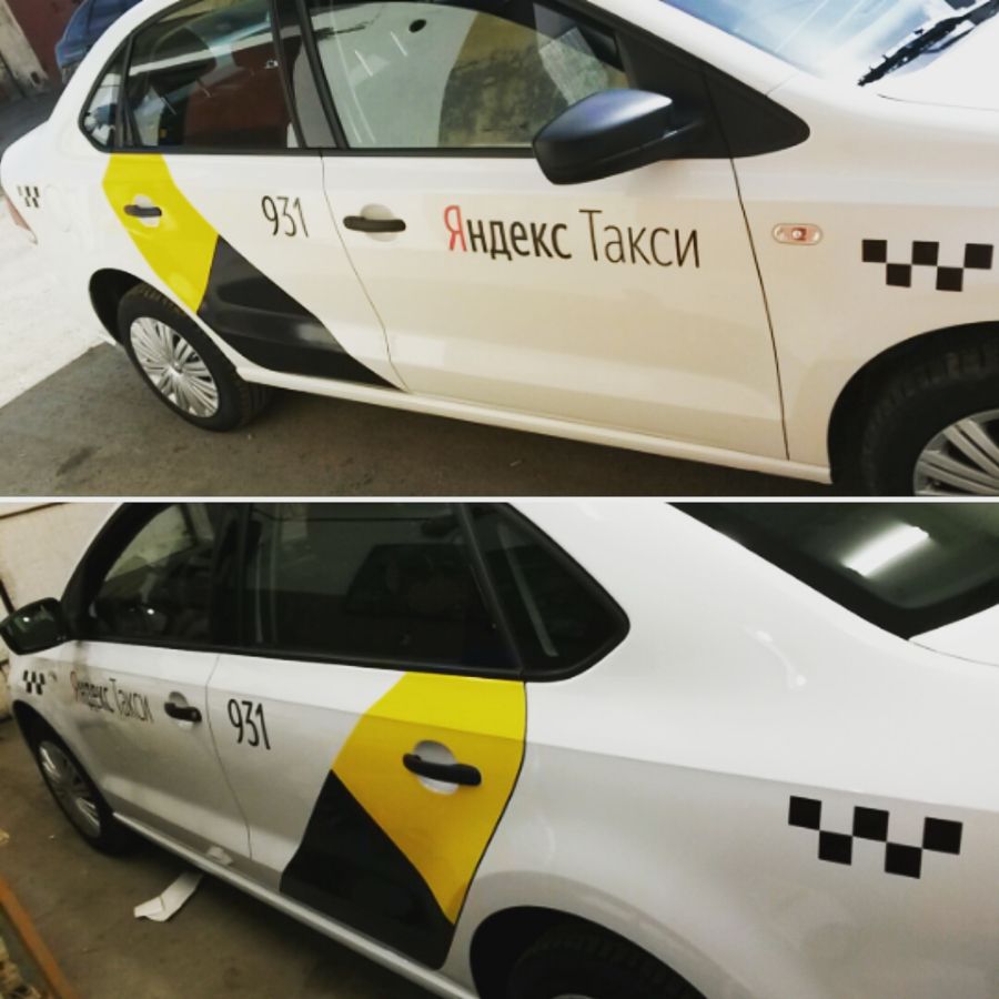 Брендирование авто под такси