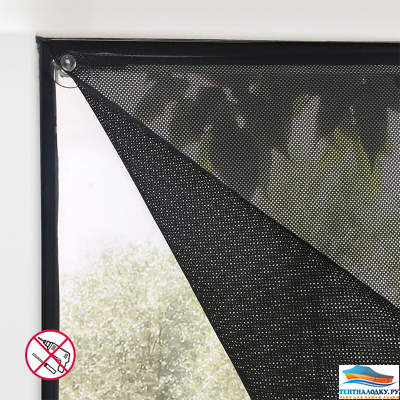 СЕТКА BOATCOVER PVC ТЕНЕВАЯ ЧЕРНАЯ И СЕРАЯ  НА ОКНА КАТЕРА ЯХТЫ  250 см. от 1 метра