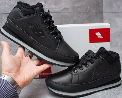 New Balance 754 Black Кожаные с мехом