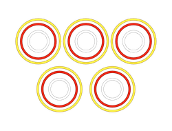 !АНАЛОГ! Комплект резиновых ремней x71 x37 x90 АНАЛОГ LEGO Technic #1 15 шт., Yellow / Red / White, n/a (AN RB10) / 15 шт.